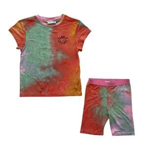 Minti Gelato Tie Dye Tee and Shorts Outfit Size 7